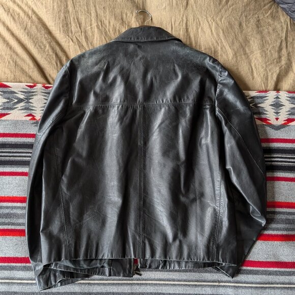 Kenzo Homme Vintage 90s Leather Jacket - Picture 2 of 7